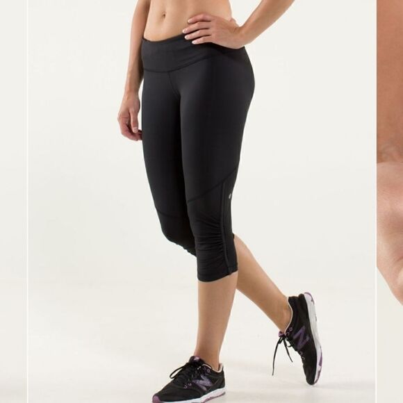 Lululemon Run For Your Life Crop Mesh Legging Size 6 - Picture 1 of 13